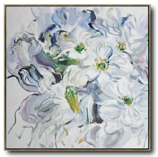 Abstract Flower Oil Painting Large Size Modern Wall Art #ABS0A20